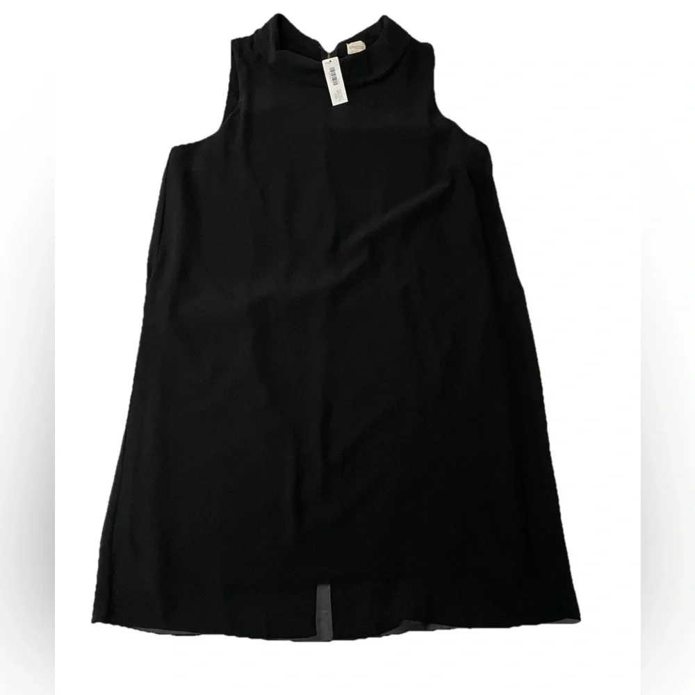 Chico's Sheer Overlay Mock Neck Dress Black Size 3 US 16 L - Picture 2 of 9